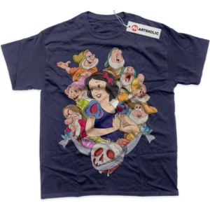 Snow White and the Seven Dwarfs T-Shirt, Animated True Fan Shirt SHIN1712092216 - Navy