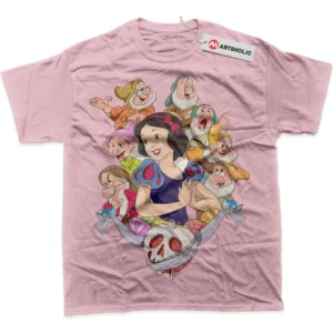 Snow White and the Seven Dwarfs T-Shirt, Animated True Fan Shirt SHIN1712092216 - Pink