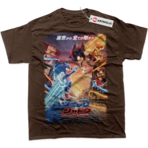 Shadow vs Sonic the Hedgehog T-Shirt, Animated True Fan Shirt SHIN1712092217 - Carbon