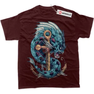Gyarados T-Shirt, Pokemon True Fan Shirt SHIN1712092219 - Wine Red