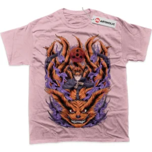 Kurama vs Naruto Uzumaki T-Shirt, Anime True Fan Shirt SHIN1712092228 - Pink