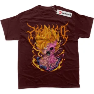 Son Goku vs Majin Buu T-Shirt, Dragon Ball True Fan Shirt SHIN1712092230 - Wine Red