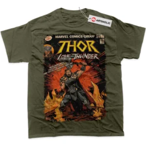 Thor T-Shirt, Marvel Comics True Fan Shirt SHIN1712092233 - Army Green