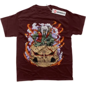 Skull Jiraiya T-Shirt, Naruto True Fan Shirt SHIN1712092239 - Wine Red