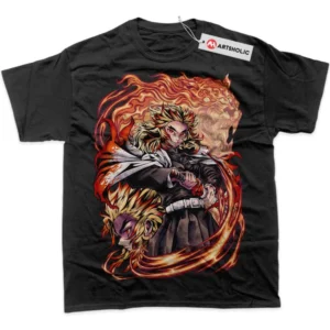 Kyojuro Rengoku T-Shirt, Demon Slayer True Fan Shirt SHIN1712092240 - Black
