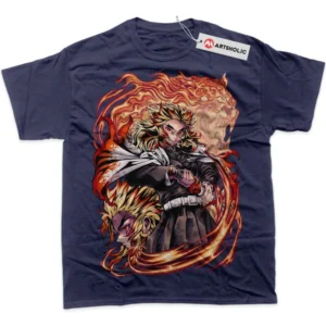 Kyojuro Rengoku T-Shirt, Demon Slayer True Fan Shirt SHIN1712092240 - Navy