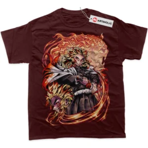 Kyojuro Rengoku T-Shirt, Demon Slayer True Fan Shirt SHIN1712092240 - Wine Red