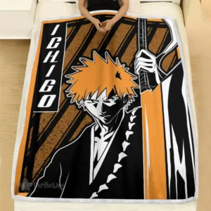 Ichigo Kurosaki Blanket Fleece Custom Bleach Anime