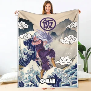 Gohan Beast Fleece Blanket Kanagawa Collection