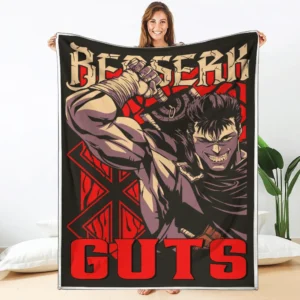 Berserk Guts Blanket Fleece Custom Berserk Anime