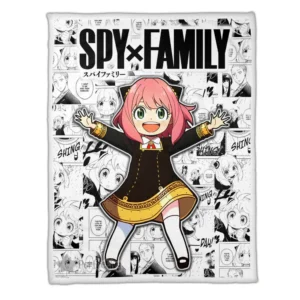 Anya Forger Fleece Blanket Custom Manga Style Gifts For Fans