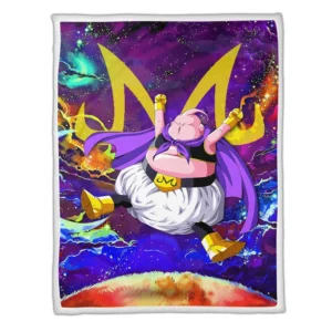 Majin Buu Fleece Blanket Custom Dragon Ball Anime Galaxy Style