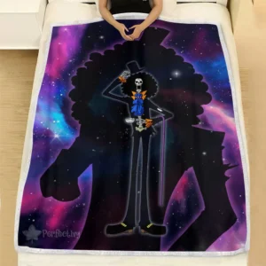 Brook Blanket Fleece Galaxy One Piece Anime Room