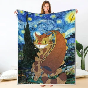 Catbus Fleece Blanket Starry Night Collection