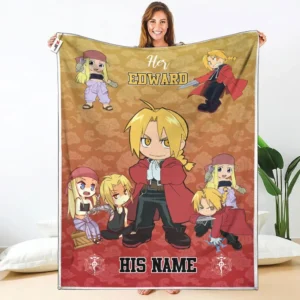 Her Edward Elric Fleece Blanket Valentine Her and His Collection