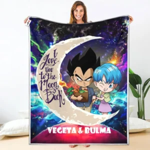 Vegeta - Bulma Fleece Blanket Custom Valentine Anime