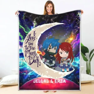 Erza Scarlet - Jellal Fernandes Fleece Blanket Custom Valentine Anime