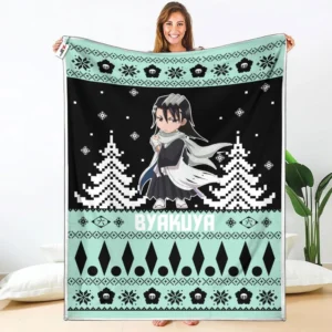 Byakuya Kuchiki Fleece Blanket Custom Bleach Anime