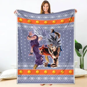 Gohan Beast Goku Ultra Instinct Fleece Blanket Custom Dragon Ball Anime