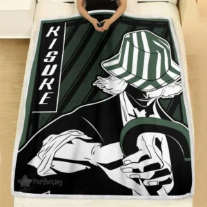 Kisuke Urahara Blanket Fleece Custom Bleach Anime