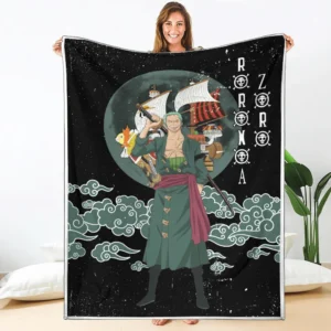 Roronoa Zoro Blanket Moon Style Custom One Piece Anime