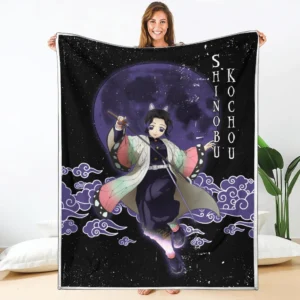 Shinobu Kochou Blanket Custom Moon Style Demon Slayer Anime