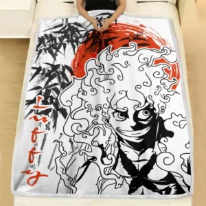 Monkey D. Luffy Gear 5 Blanket Custom One Piece Manga Anime