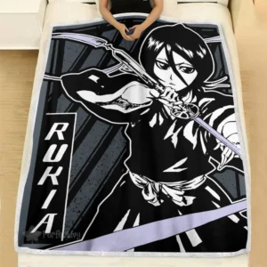 Rukia Kuchiki Blanket Fleece Custom Bleach Anime