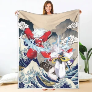 Inuyasha - Sesshomaru Fleece Blanket Rivalries Kanagawa Collection