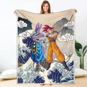 Goku God - Beerus Fleece Blanket Rivalries Kanagawa Collection