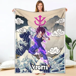 Vegeta Ultra Ego Fleece Blanket Kanagawa Collection