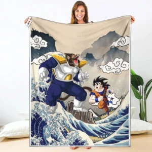 Vegeta Great Ape - Goku Fleece Blanket Rivalries Kanagawa Collection