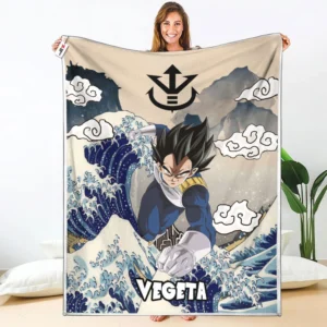 Vegeta Fleece Blanket Kanagawa Collection