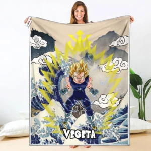 Vegeta Super Saiyan 2 Fleece Blanket Kanagawa Collection