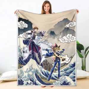 Yami Yugi and Kaiba Fleece Blanket Rivalries Kanagawa Collection