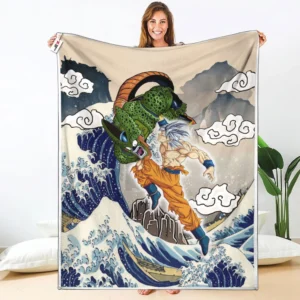 Goku Ultra Instinct - Cell Max Fleece Blanket Rivalries Kanagawa Collection