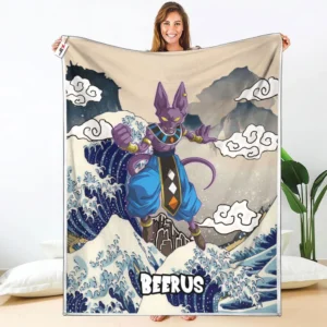 Beerus Fleece Blanket Kanagawa Collection