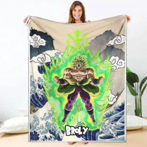 Broly Legendary Super Saiyan Fleece Blanket Kanagawa Collection