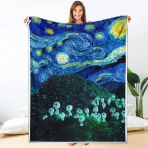 Kodama Fleece Blanket Starry Night Collection
