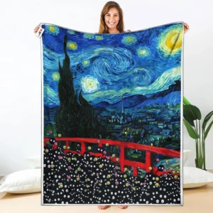 Soot Sprites Fleece Blanket Starry Night Collection