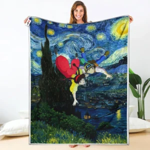 Sheeta and Pazu Fleece Blanket Starry Night Collection