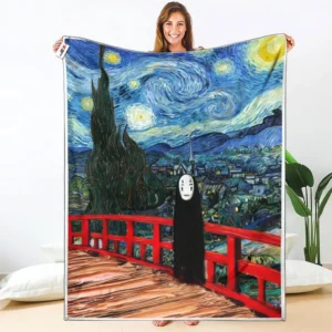 Kaonashi Fleece Blanket Starry Night Collection