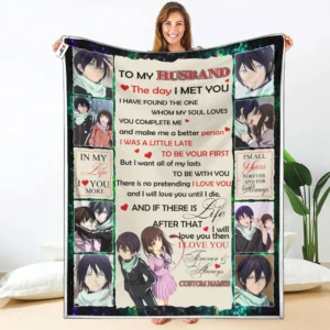 Yato & Hiyori Iki Fleece Blanket Valentine To My Love Collection