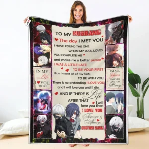 Ken Kaneki & Touka Fleece Blanket Valentine To My Love Collection