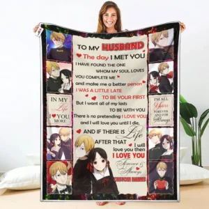 Miyuki & Kaguya Fleece Blanket Valentine To My Love Collection