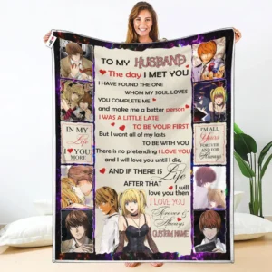 Light Yagami & Misa Amane Fleece Blanket Valentine To My Love Collection