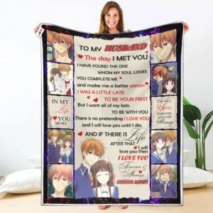 Tohru Honda & Kyo Sohma Fleece Blanket Valentine To My Love Collection