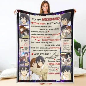 Miyamura & Hori Fleece Blanket Valentine To My Love Collection