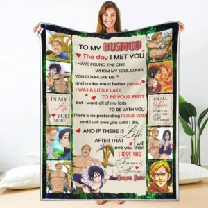 Escanor & Merlin Fleece Blanket Valentine To My Love Collection