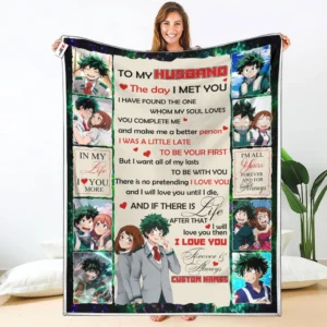 Izuku & Ochako Fleece Blanket Valentine To My Love Collection